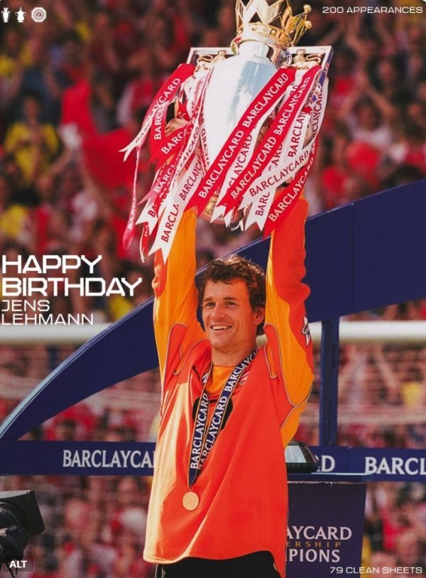 After representing the Gunners in 200 games and winning three trophies, Arsenal officially wishes Lehmann a happy 56th birthday.